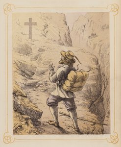 Ilustración para El progreso del peregrino de Bunyan (litografía) de English School