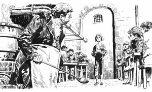 Ilustración para Oliver Twist de Charles Dickens