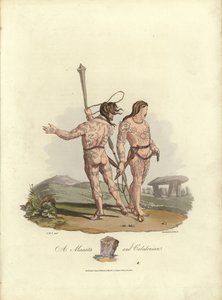 Ilustración para El Traje de los Habitantes Originales de las Islas Británicas