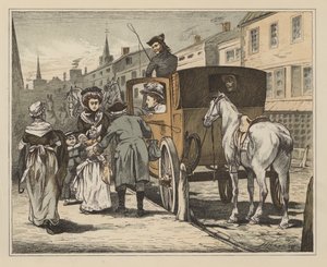 Ilustración para La Historia Divertida de John Gilpin de William Cowper de English School