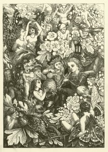 Ilustración de La historia de Sir Thomas Thumb (grabado) de English School