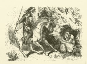 Ilustración de La historia de Sir Thomas Thumb (grabado) de English School