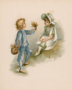 Ilustración para El lenguaje de las flores (cromolito) de English School