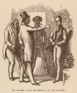 Ilustración para The Newcomes de Thackeray de English School