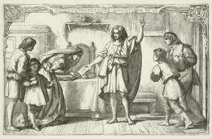 Ilustración para El progreso del peregrino de John Bunyan de English School