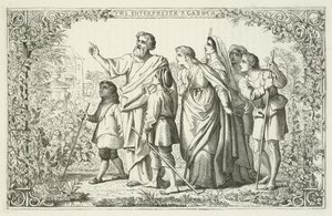 Ilustración para El progreso del peregrino de John Bunyan de English School