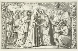 Ilustración para El progreso del peregrino de John Bunyan de English School
