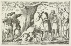 Ilustración para El progreso del peregrino de John Bunyan de English School