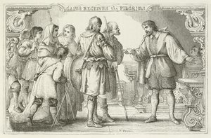 Ilustración para El progreso del peregrino de John Bunyan de English School