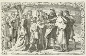 Ilustración para El progreso del peregrino de John Bunyan de English School