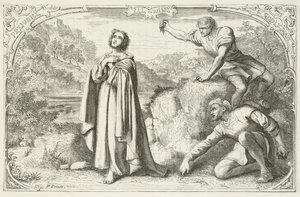 Ilustración para El progreso del peregrino de John Bunyan de English School