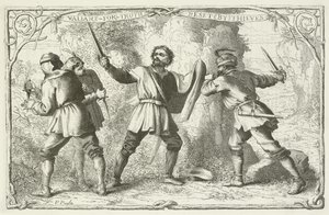 Ilustración para El progreso del peregrino de John Bunyan de English School