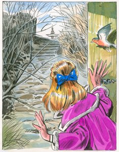 Ilustración para El jardín secreto (gouache sobre papel) de English School