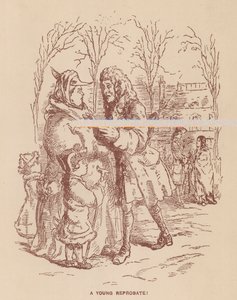 Ilustración para The Virginians de Thackeray de English School