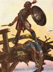 Ilustración para relatos de la Historia romana (litografía en color) de English School