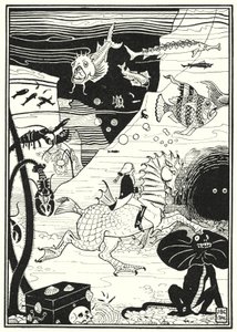 Ilustración para Las Aventuras del Barón Munchausen (grabado)