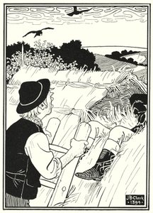 Ilustración de las Aventuras del Barón Munchausen (grabado)