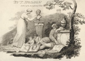 Ilustración de un libro de Thomas Hodson, autor del Tutor consumado (grabado) de English School