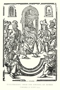 Ilustración de la Edición de Homero, publicada en Venecia en 1525 (lito) de English School