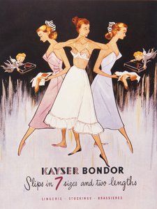 Ilustración del catálogo de Kayser Bondor, c.1955 de English School