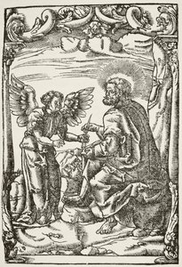 Ilustración del comienzo de la primera traducción al inglés del Nuevo Testamento de Tyndale, publicada en Colonia en 1525, de The National and Domestic History of England por William Hickman Smith Aubrey