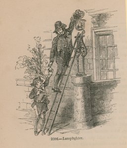 Ilustración de un farolero de English School