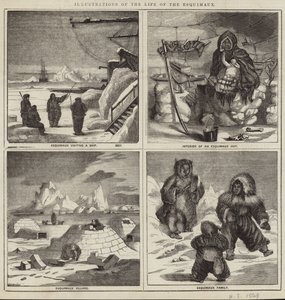 Ilustraciones de la vida de los esquimales de English School