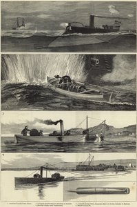 Ilustraciones de la guerra de torpedos de English School