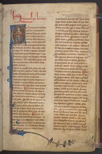 Imagen del Rey Ine de los Estatutos de Inglaterra, Manuscrito Cotton Claudius D II, f.5r de English School