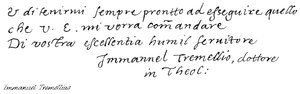 Immanuel Tremellius de English School