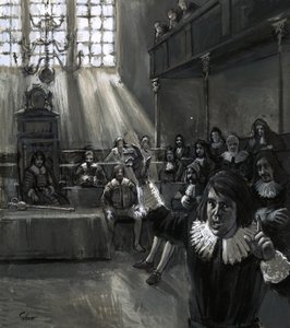 En el Parlamento, Oliver Cromwell habló por los 