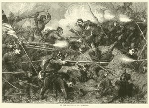 En la batalla de St Quentin, enero 1871 de English School