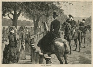En la fila; Rotten Row, Hyde Park, Londres de English School