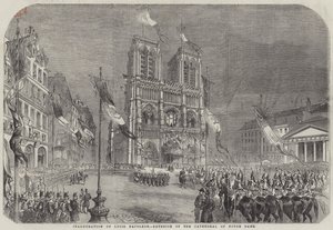 Inauguración de Luis Napoleón, Exterior de la Catedral de Notre Dame de English School