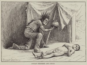 Hechicero indio y niño