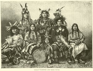 Guerreros indios y sus esposas