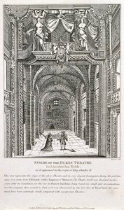 Interior del Teatro de los Duques, Londres, grabado por Richard Sawyer, 1820 de English School