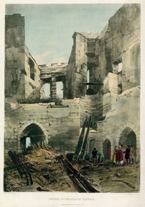 Dentro de la Torre de Ladrillo, Incendio de la Torre de Londres, 1841 de English School