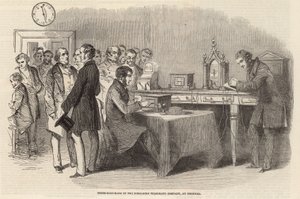 Sala de instrumentos de la Compañía de Telégrafos Submarinos en Cornhill de English School