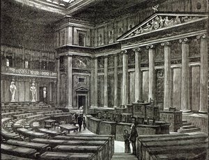 Interior de las Casas del Parlamento, Viena, de 
