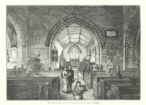 Interior de la antigua iglesia de Beckenham