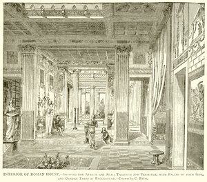 Interior de una casa romana