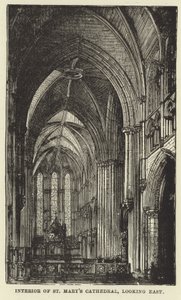 Interior de la Catedral de St Mary, mirando al este de English School