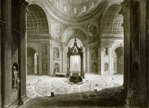 Interior de San Pedro en Roma de English School