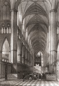 Interior de la Abadía de Westminster, Ciudad de Westminster, Londres, Inglaterra de English School
