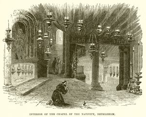 Interior de la Capilla de la Natividad, Belén