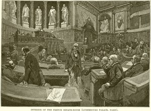 Interior del Senado Francés (Palacio de Luxemburgo, París)