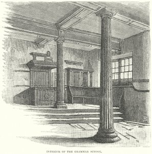 Interior de la Escuela de Gramática (grabado)
