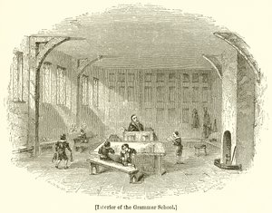 Interior de la escuela de gramática de English School
