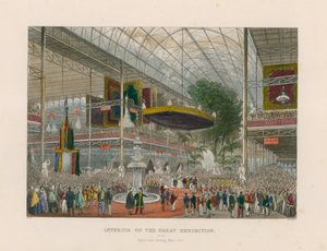 Interior de la Gran Exposición, Gran Inauguración Estatal, 1 de mayo de 1851 de English School
